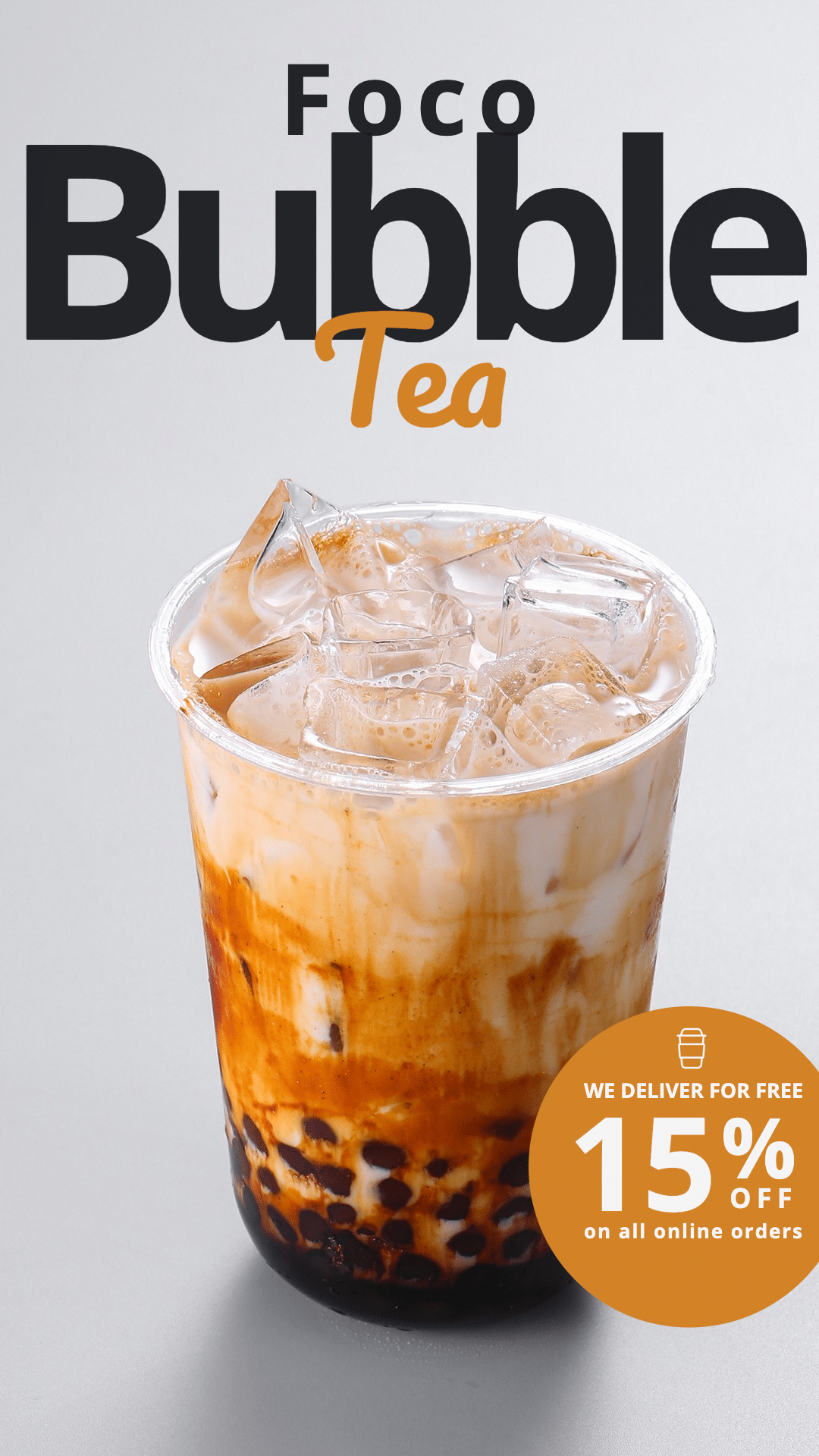 Bubble Tea Drinks Delicious Food Promotion Template Simple Style Poster Ecommerce Story