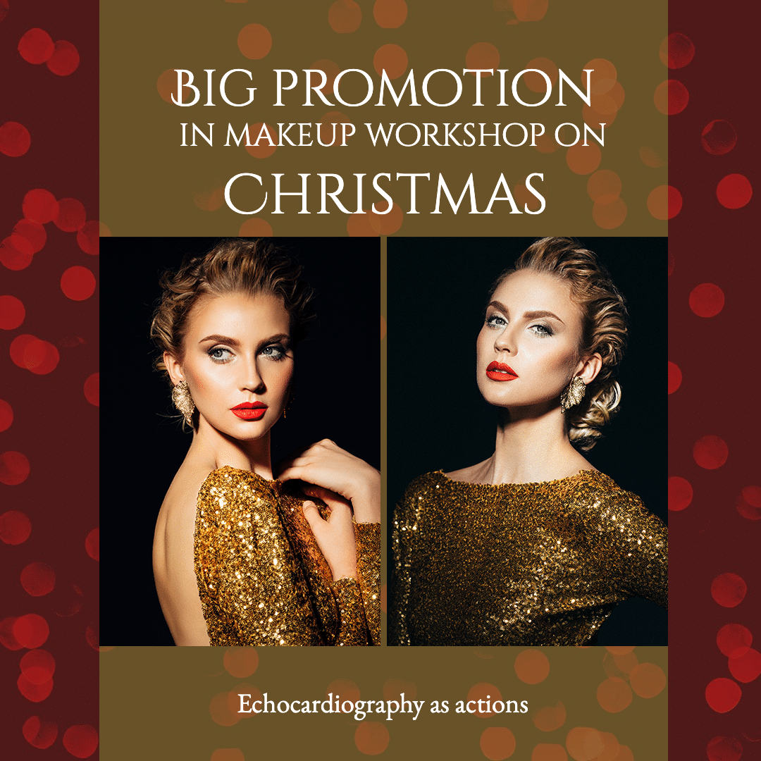 Fashion Christmas Makeup Workshop Promo Ecommerce Product Image