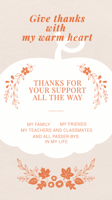 Thanksgiving Festival Thank you list Instagram Story Image预览效果