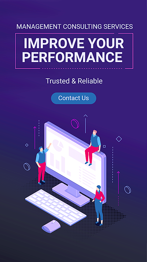 Management Consulting Services Template Poster Ecommerce Story