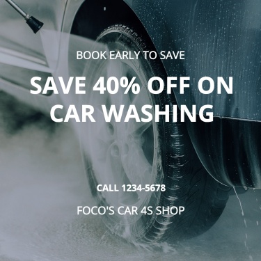Life Service Wash Car Promotion Template Fashion Simple Style Poster Ecommerce Product