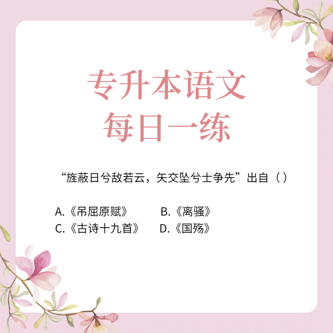 每日一练学习读书习题粉色方形海报预览效果