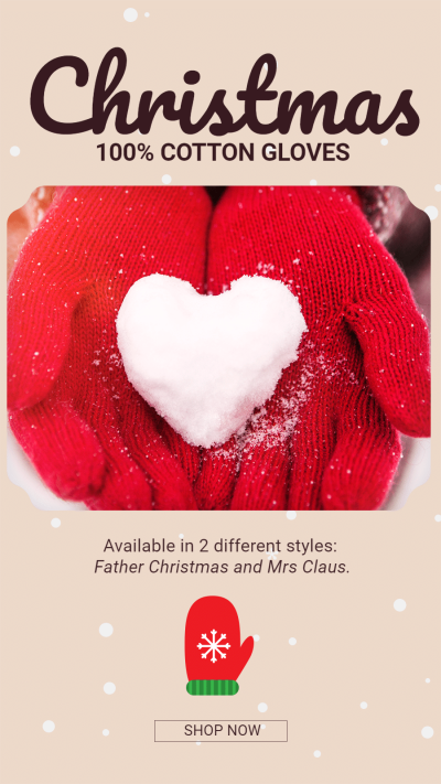 Creative Christmas Gift Recommendation Gloves Promo Instagram Story