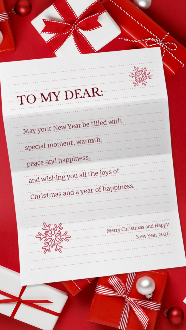 Christmas Festival Blessing Letter Ecommerce Story预览效果