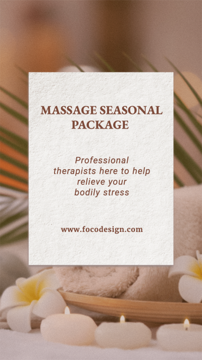 Massage Nursing Template Simple Fashion Style Poster Instagram Story