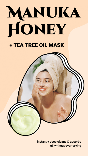 Simple Tea Tree Oil Mask Use Display Ecommerce Story预览效果