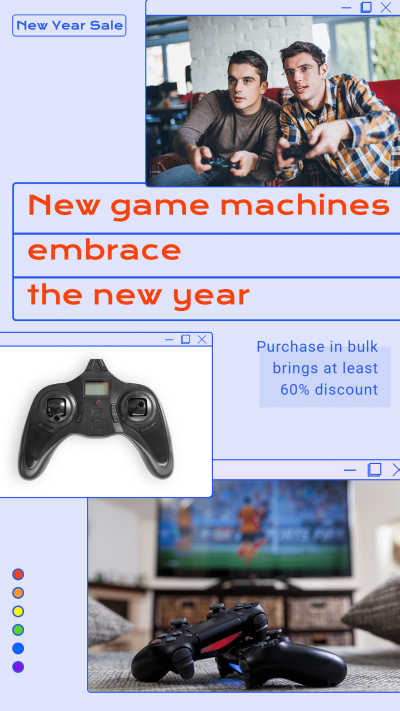 Recreational Machines End-Year Discount Template Simple Fashion Style Poster Instagram Story