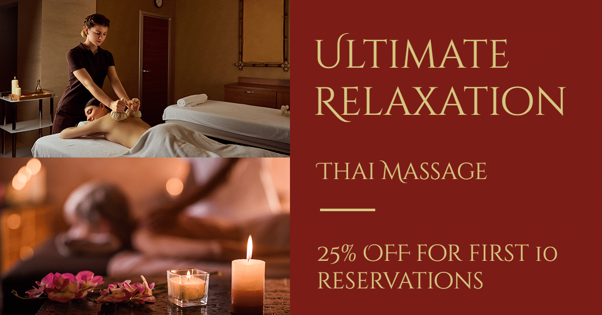 Luxury Style Thai Massage Service Ecommerce Banner预览效果