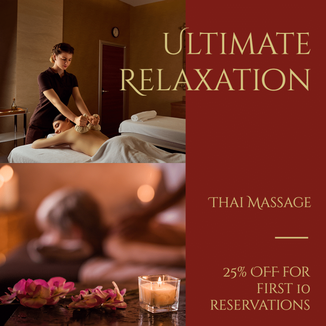 Geometry Typesetting Luxury Thai Massage Service Discount Ecommerce Story预览效果