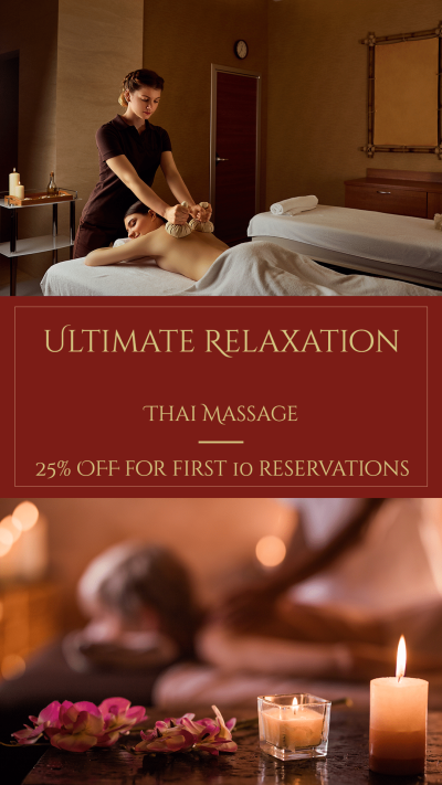 Rectangle Element Luxury Thai Massage Service Discount Ecommerce Story