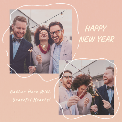 Literary New Year Group Photos Greeting Instagram Post
