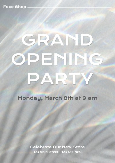 Fashion Style Grand Opening Party Poster