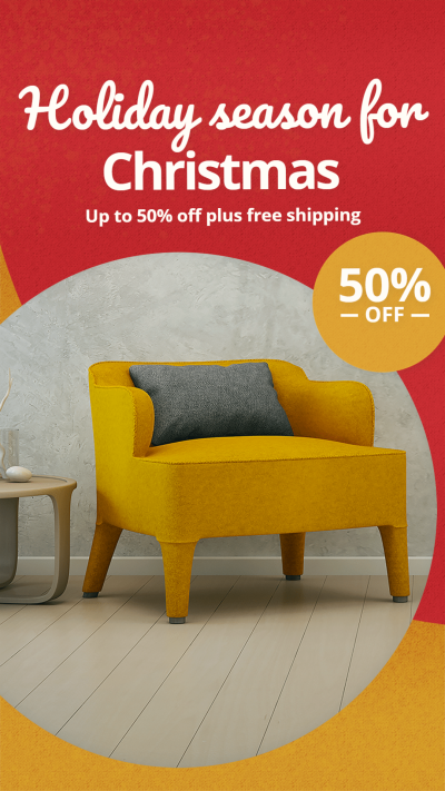 Simple Christmas Furniture Discount Ecommerce Story