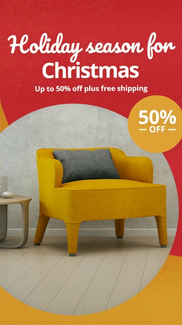 Simple Christmas Furniture Discount Ecommerce Story