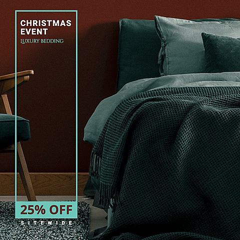 Luxury Bedding Christmas Promotion Discount Ecommerce Product Image