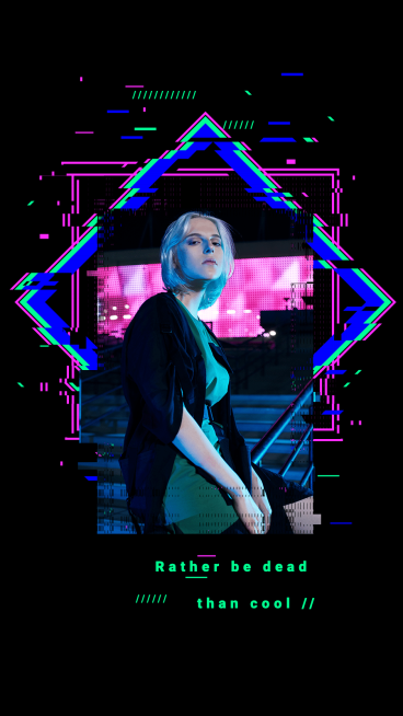 Black Background Women Entertainment Picture Simple Retro Cool Style Instagram Story预览效果