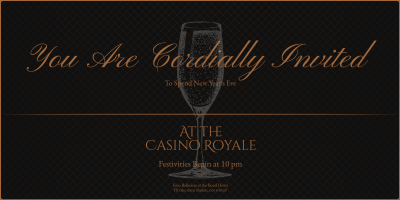 Martini Themed New Year's Eve Party Invitation Letter