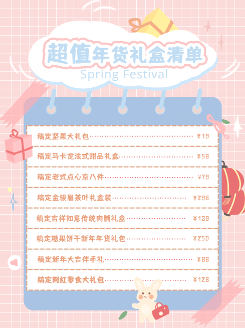 送礼清单小红书封面配图生活娱乐预览效果