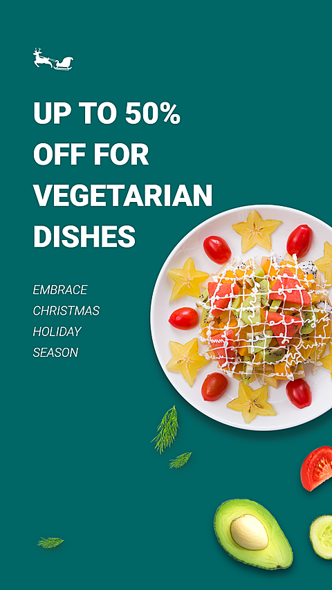Vegetarian Food Festival Promotion Fashion Simple Style Poster Ecommerce Story