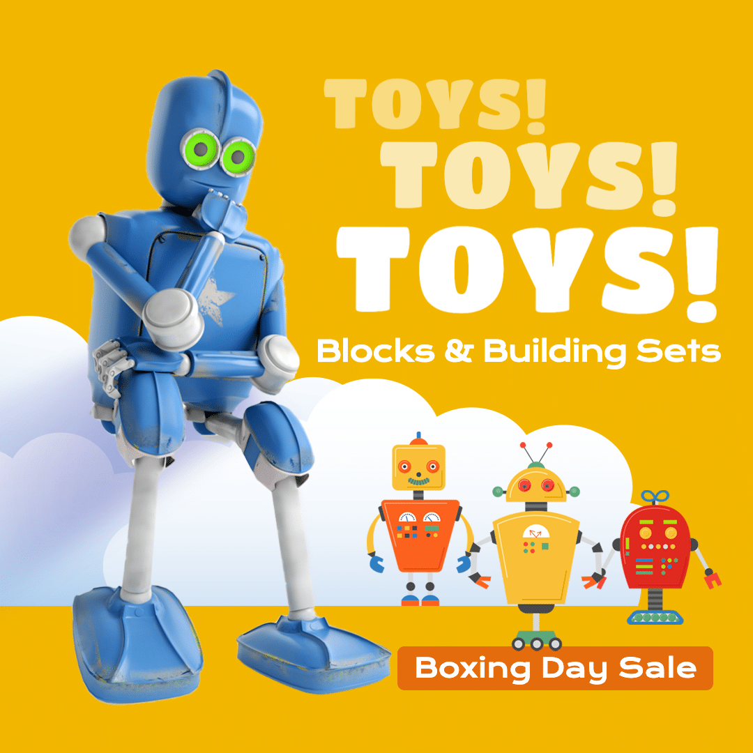 Building Block Toys Festival Promotion Template  Fashion Simple Style Poster Ecommerce Product