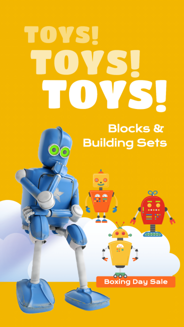 Toy Block Boxing Day Sale Ecommerce Story预览效果