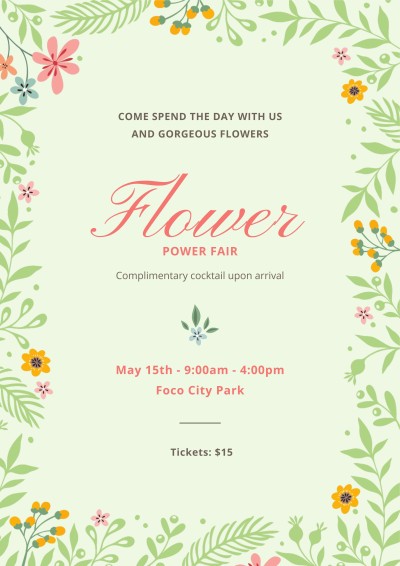 Commercial Flowers Fair Poster