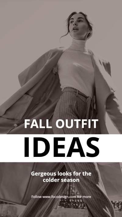 Fashion Retro Women's Fall Outfit Display Instagram Story