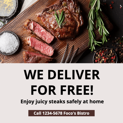 Overlooking Angle Creative Steaks Display Promo Ecommerce Product Image