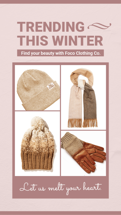 Fashion Winter Apparels Accessories New Arrival Instagram Story