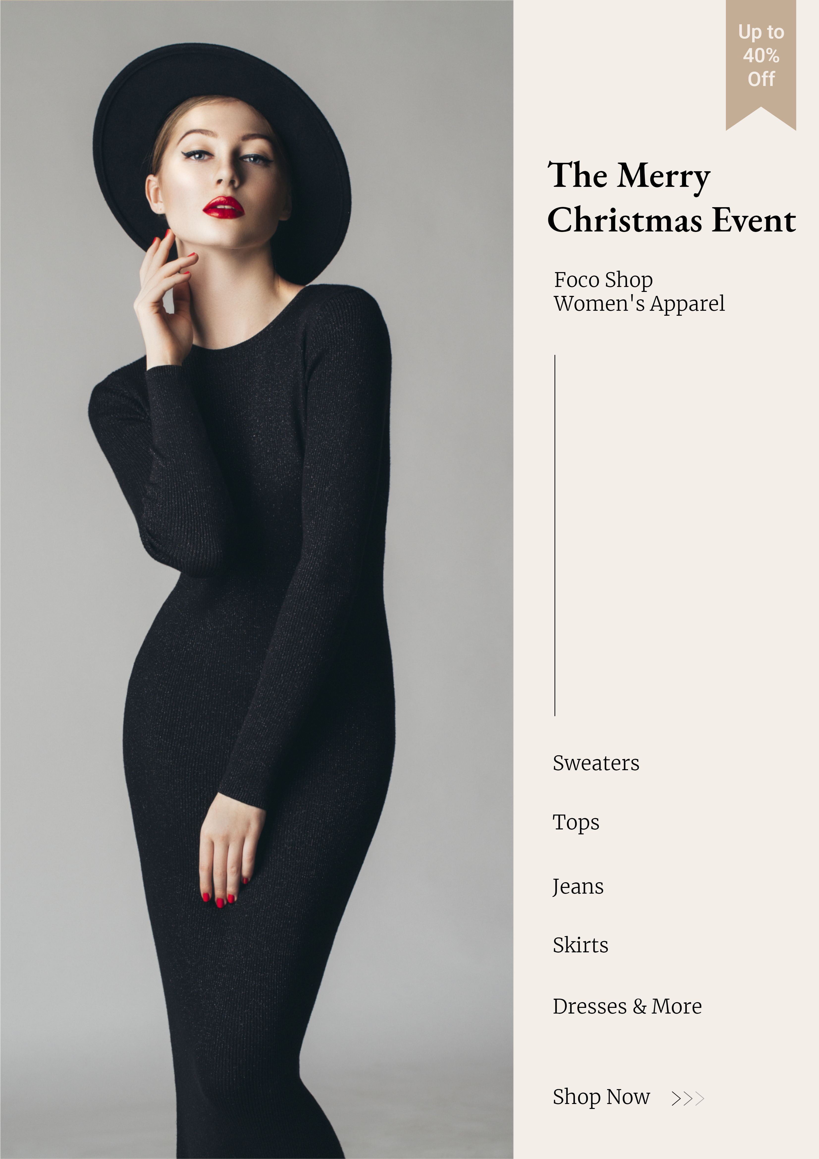 Luxurious Women's Wear Apparels New Arrival Display Poster