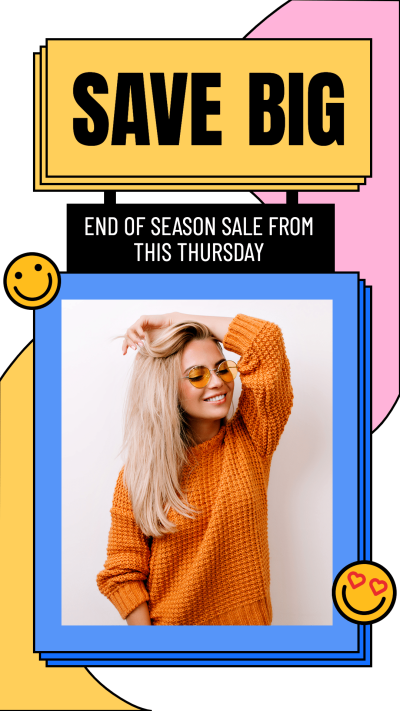 Fashion Women's Fall Wear Promo Display Instagram Story