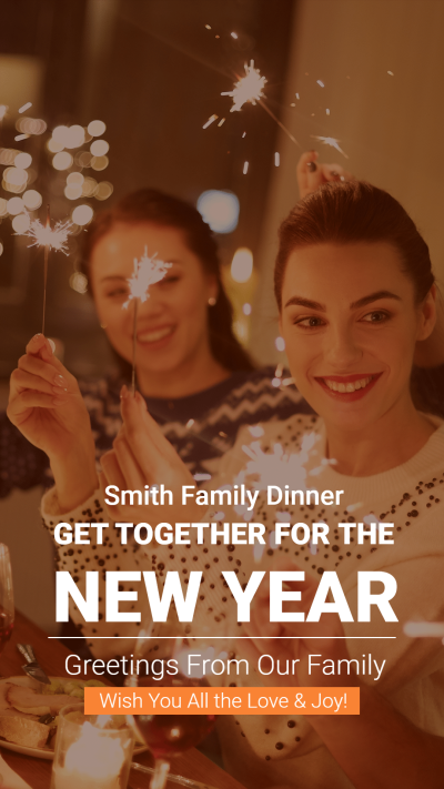 Luxury New Year Family Dinner Party Record Instagram Story