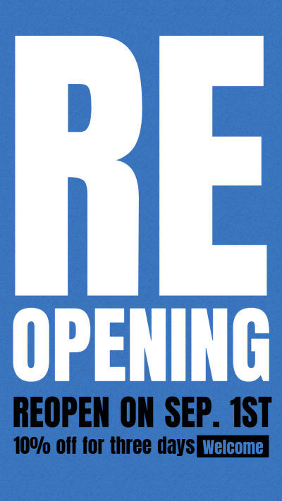 Simple Fashion Reopening Promo Instagram Story