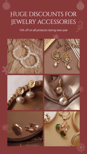 New Year Jewelry and Accessories Sale Ecommerce Story