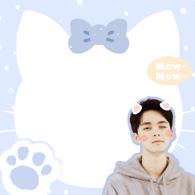 简约可爱猫咪饭圈明星应援便签纸预览效果