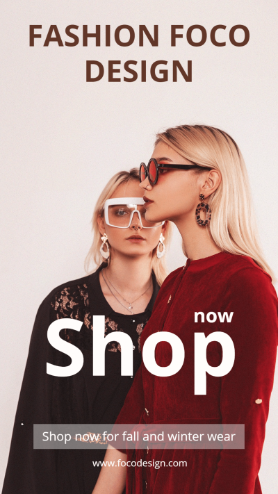 Winter Looks Products Display Template Simple Fashion Style Poster Instagram Story