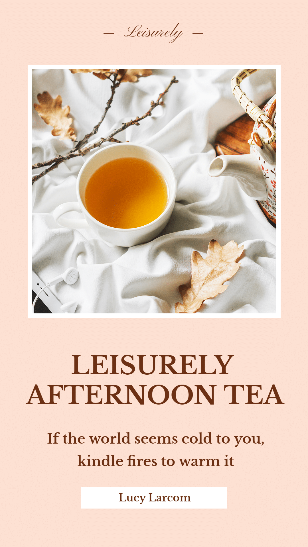 Literary Style Afternoon Tea Display Ecommerce Story
