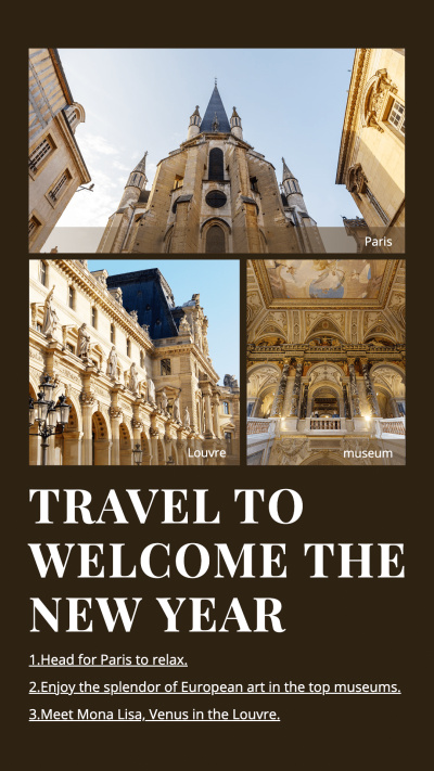 Simple Literary New Year Travel Celebrating Record Instagram Story