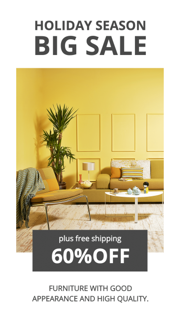 Fashion Furniture Holiday Season Sale Ecommerce Story预览效果