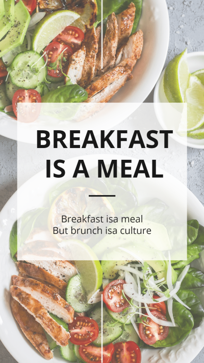 Simple Fresh Breakfast Display Text Quotes Instagram Story