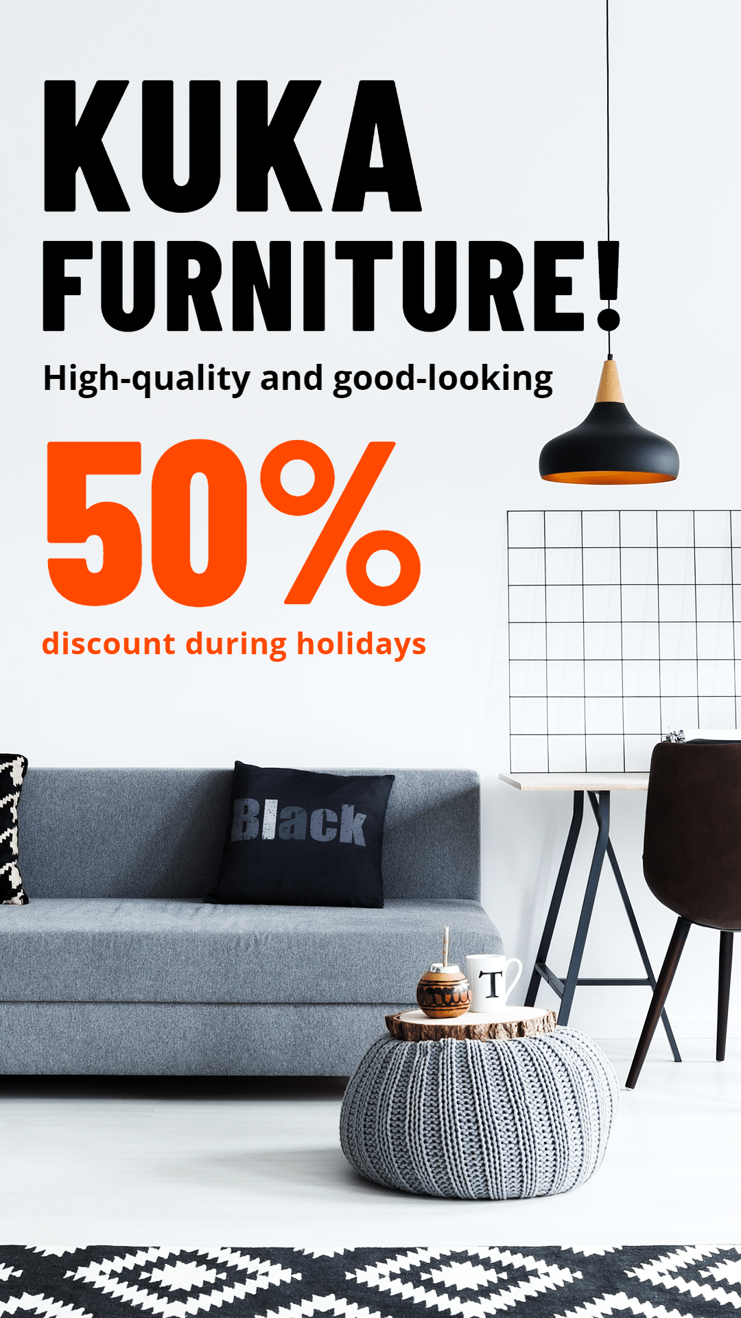 Simple Furniture Discount Promo Ecommerce Story预览效果
