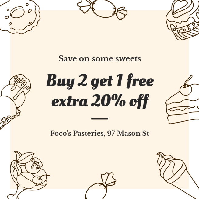 Literary Bake Sweets Discount Promotion Ecommerce Product Image预览效果