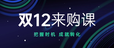 双十二教育课程科技风编程首图