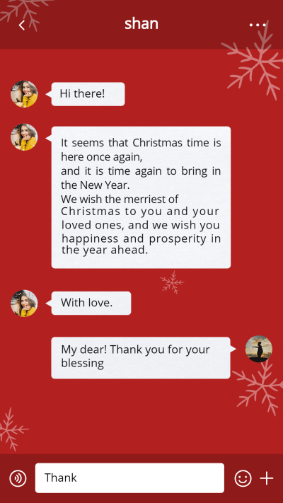 Creative Chirstmas Greeting Chat Conversation Instagram Story