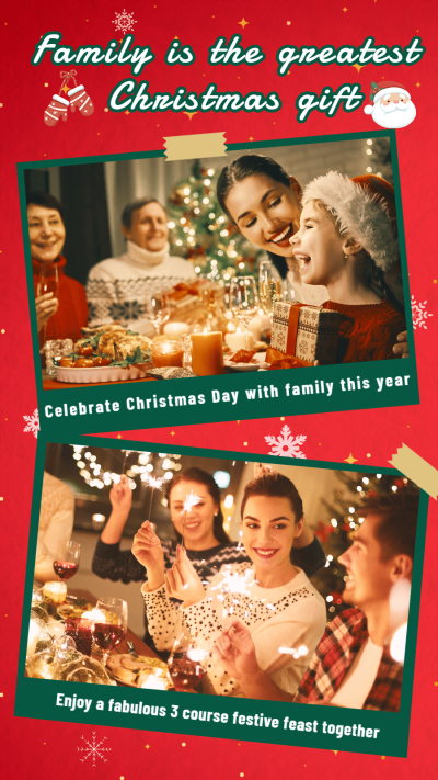 Christmas Feast with Family Instagram Story Image