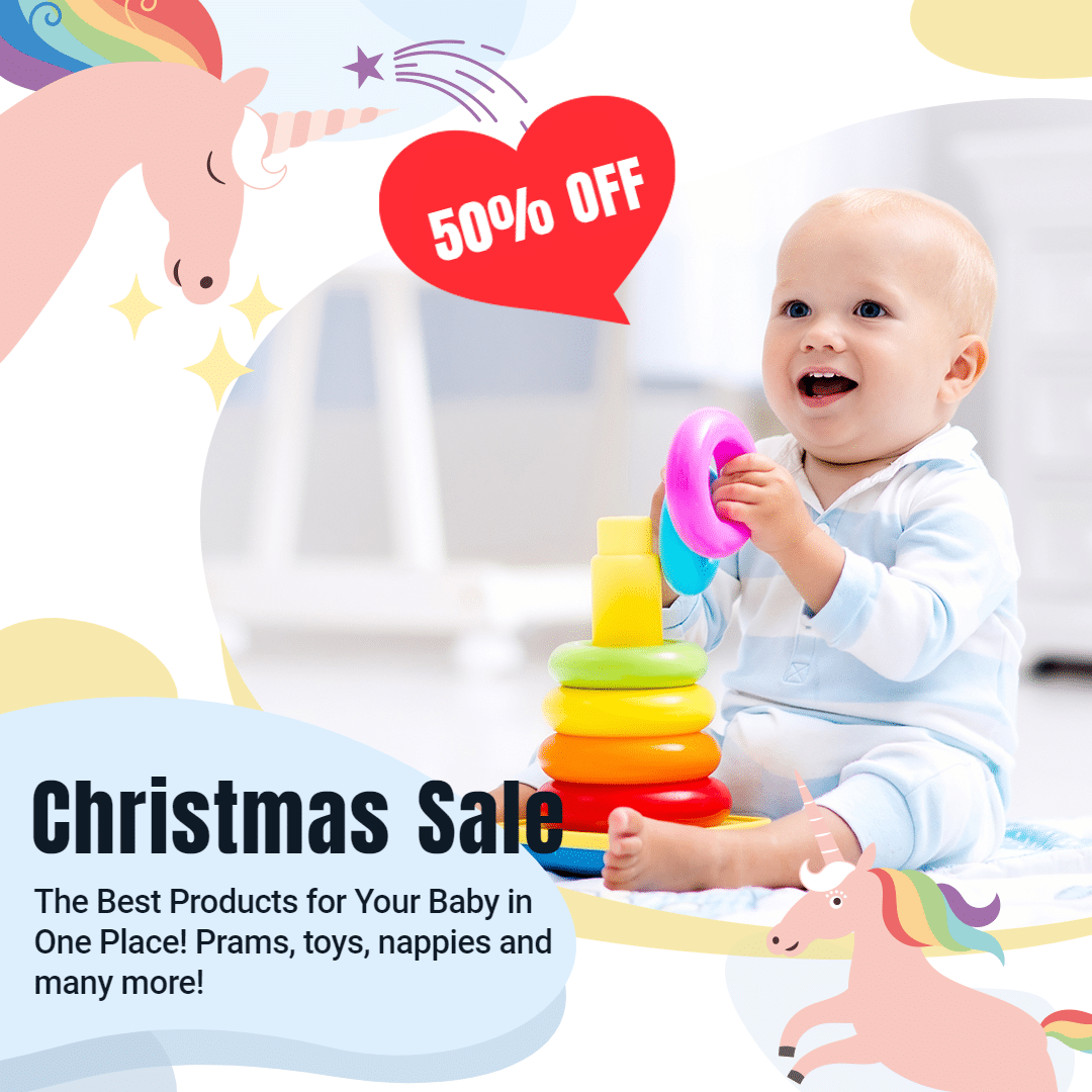 Christmas Mother Baby Articles Promotion Template Poster Ecommerce Product预览效果