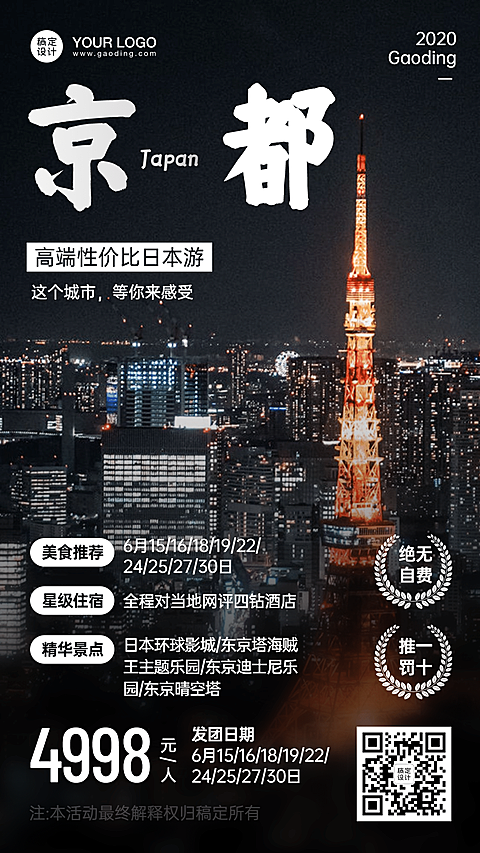 旅游出行线路营销文艺海报