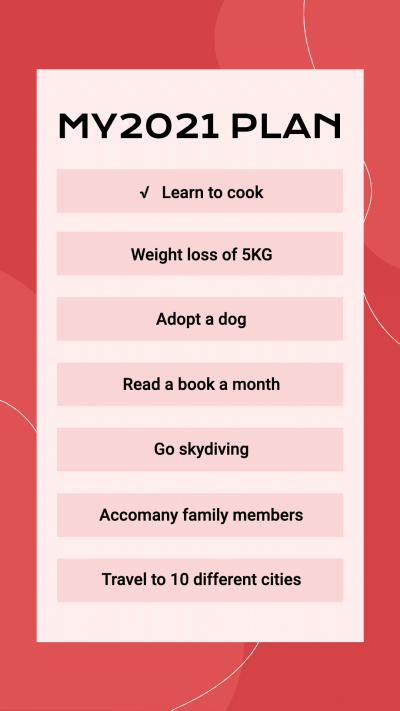 Individual Plan At The Beginning Of The Year Template Poster Instagram Story