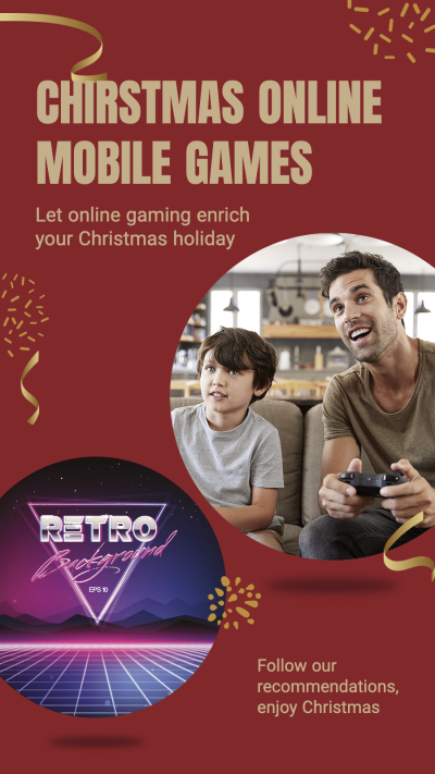 Commercial Christmas Online Mobile Games Introduction Instagram Story