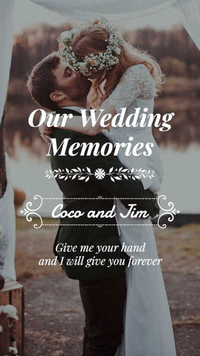 Literary Couple Text Quotes Wedding Record Photos Instagram Story
